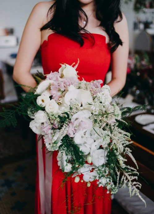 wedding theme flower bouquet in Singapore